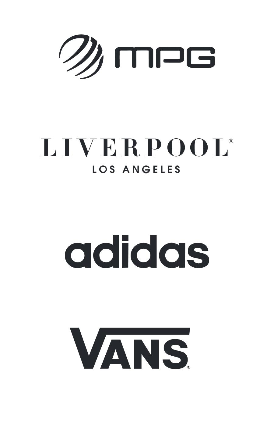 Stitch Fix brand logos including MPG, Liverpool, Adidas, Vans