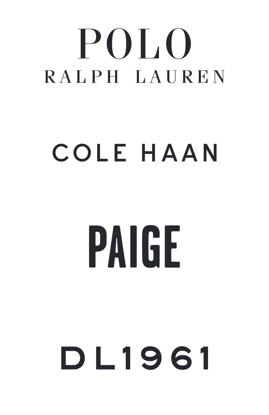 Stitch Fix brand logos including Polo Ralph Lauren, Cole Haan, Paige, DL1961